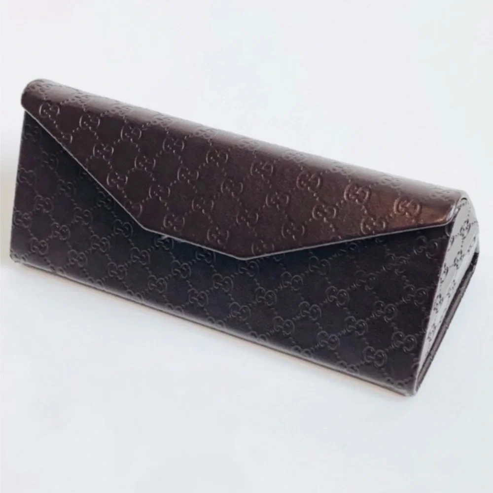 Gucci Black Embossed Glasses Case. UNISEX